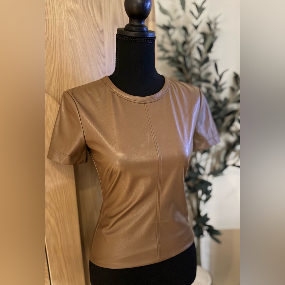 NWT Helmut Lang Faux Leather Top - Small - Picture 3 of 6